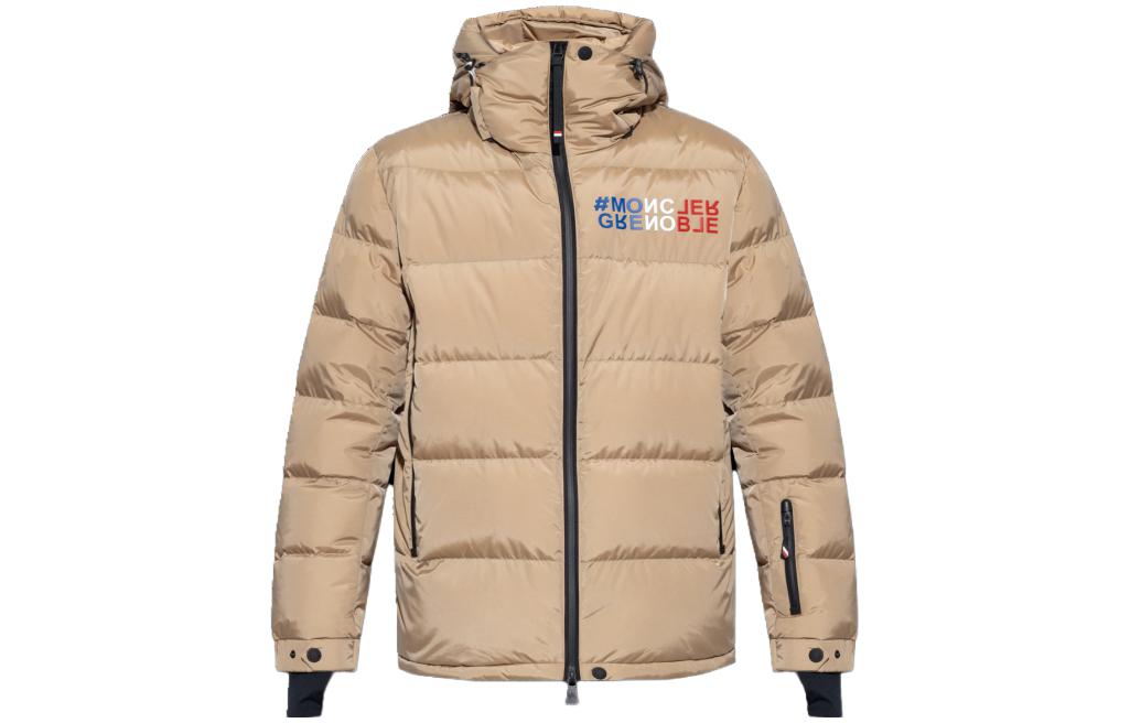 

Moncler Grenoble Изорно пуховик, Khaki