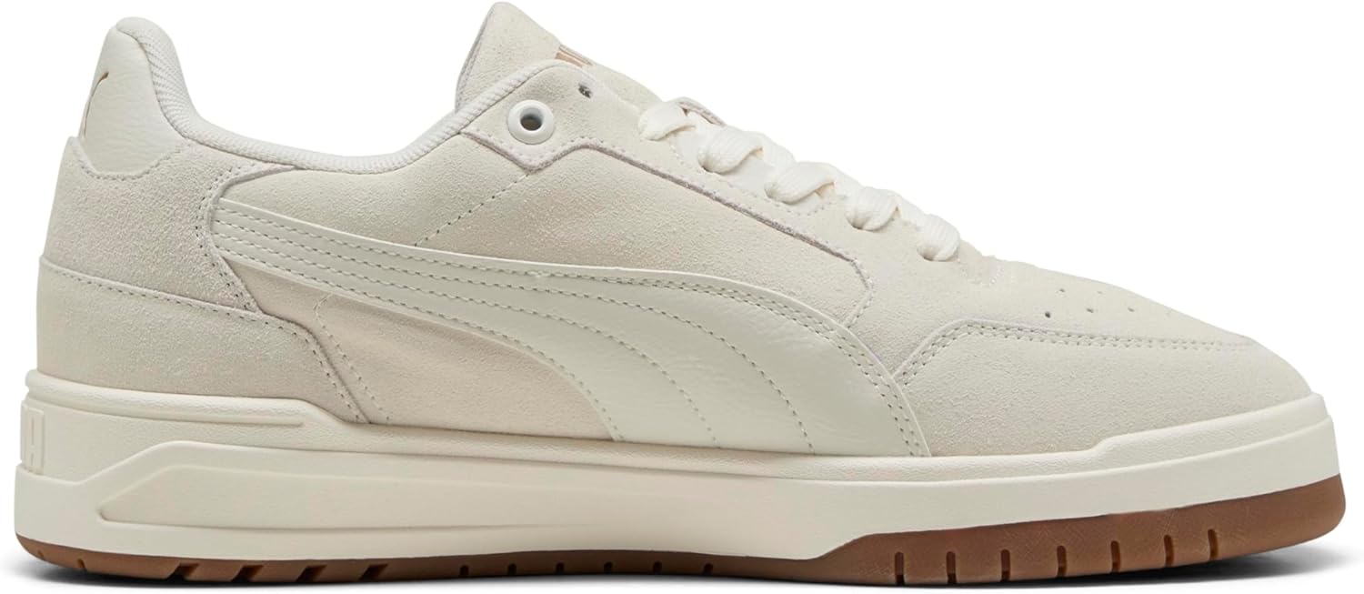 Мужские низкие кроссовки PUMA, белый/серый/золотой — фото 4