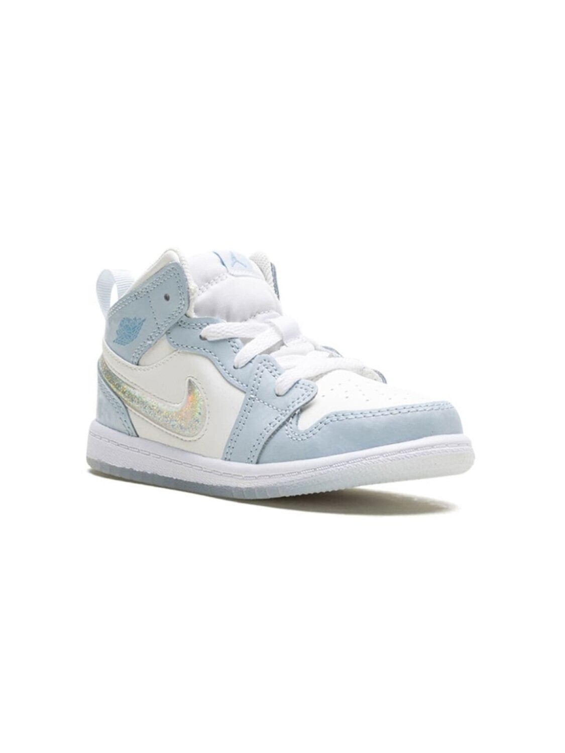 

Кроссовки Air Jordan 1 Mid 'Glitter Swoosh' Jordan Kids, синий