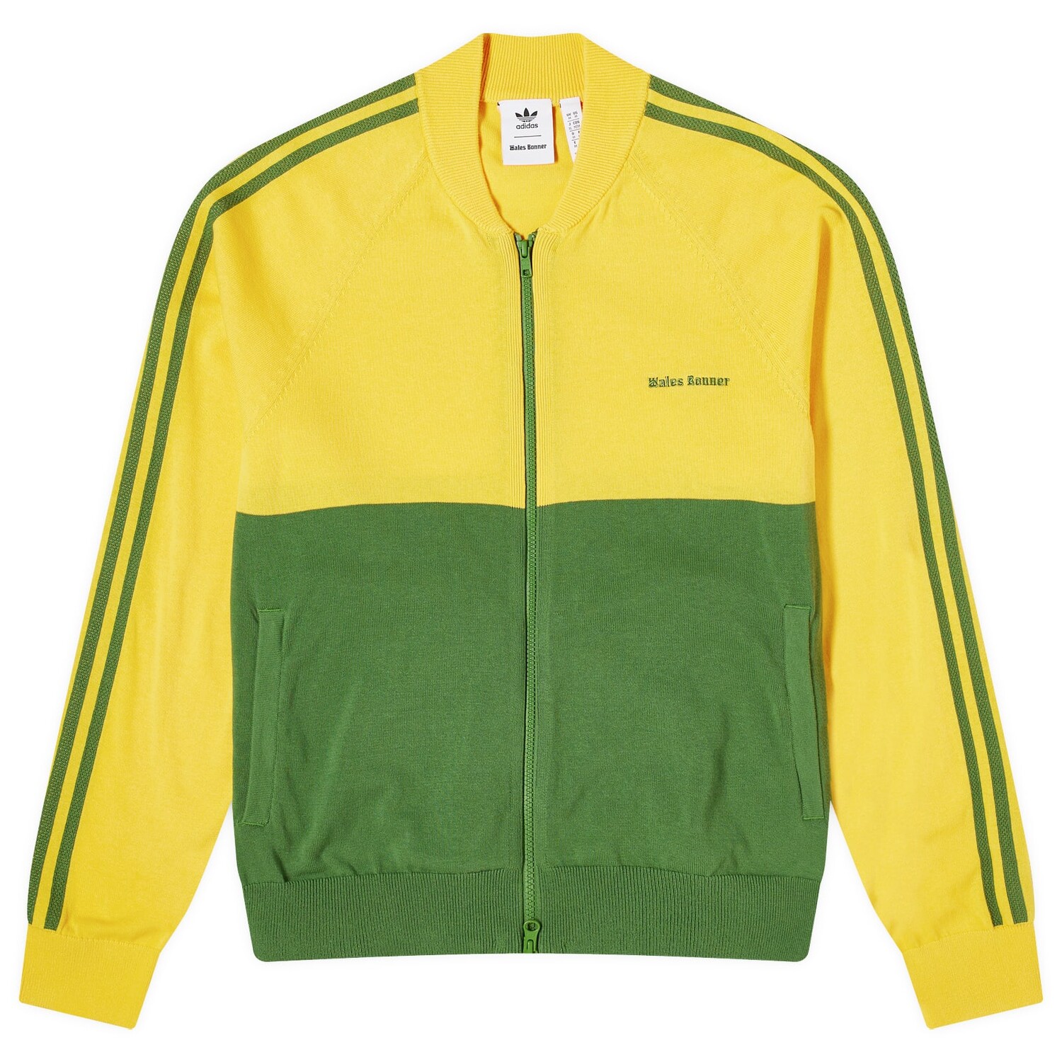 Спортивный топ Adidas X Wales Bonner N Knit Track Top, цвет Bold Gold & Crew Green