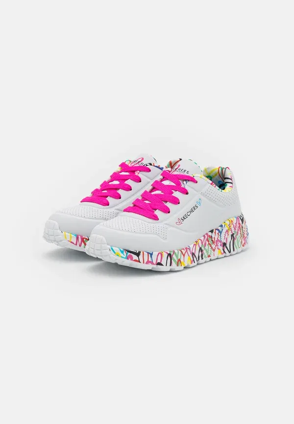 Кроссовки Uno lite trainers Skechers, белый/розовый — фото 2