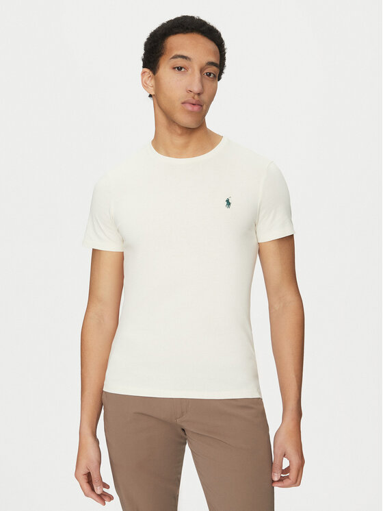 

Облегающая футболка 710671438421 Polo Ralph Lauren, экрю