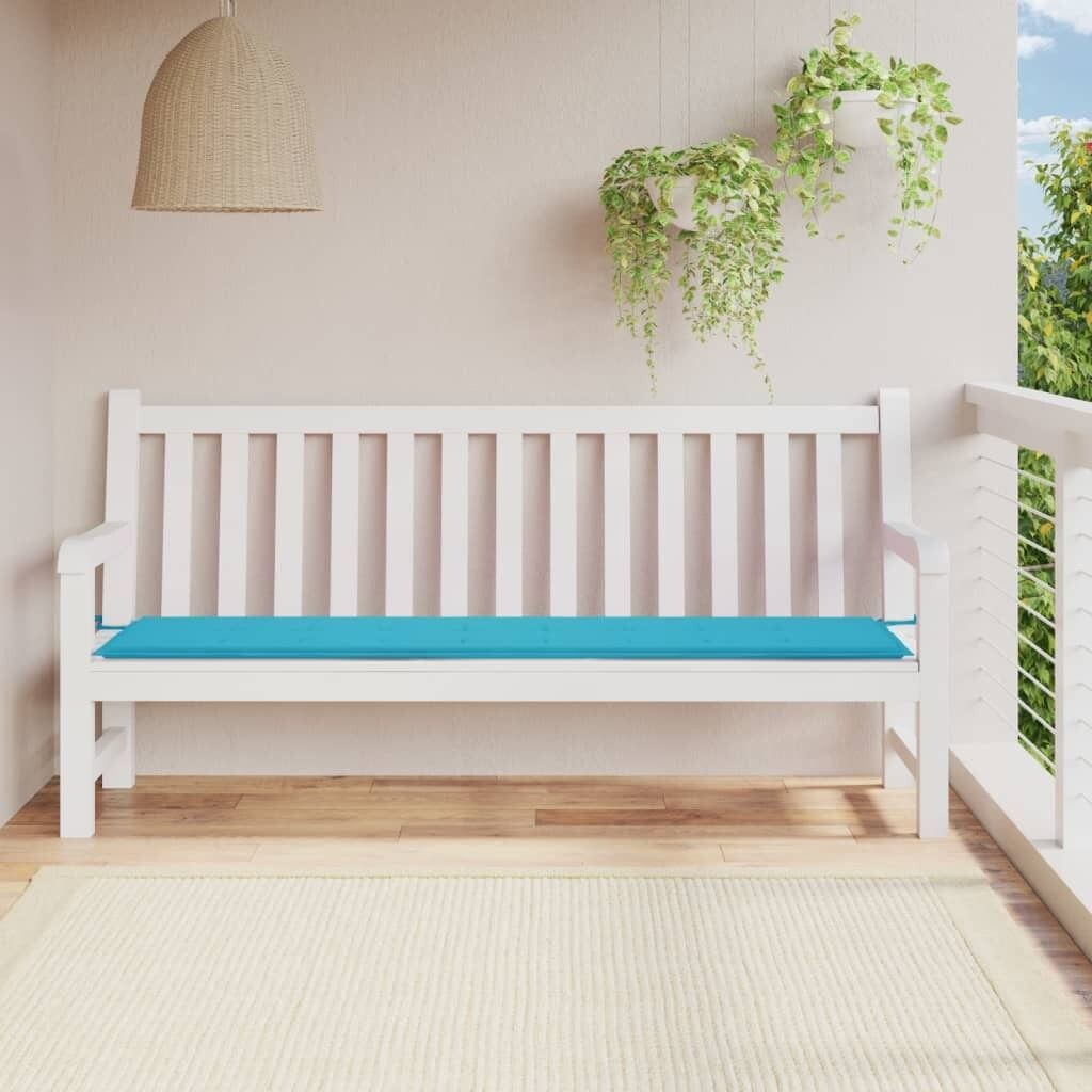 

Подушка для садовой скамейки The Living Store бирюзовый 200х50х3 см ткань