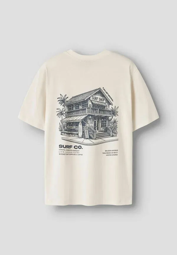 Футболка Lmtd loose fit print t-shirt, цвет белый алиссум — фото 2