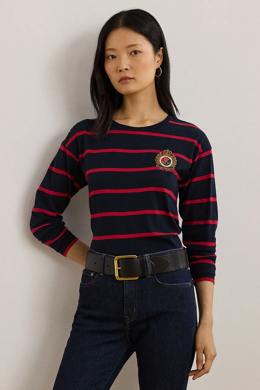 

Футболка с длинным рукавом Lauren Ralph Lauren, темно-синий