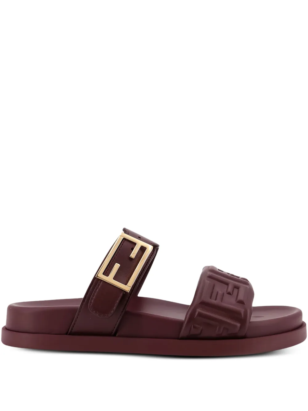 Сандалии Fendi Feel с тиснением, коричневый