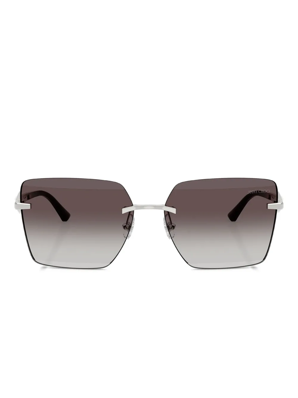 

Солнцезащитные очки в безободковой оправе Jimmy Choo Eyewear, серебяный