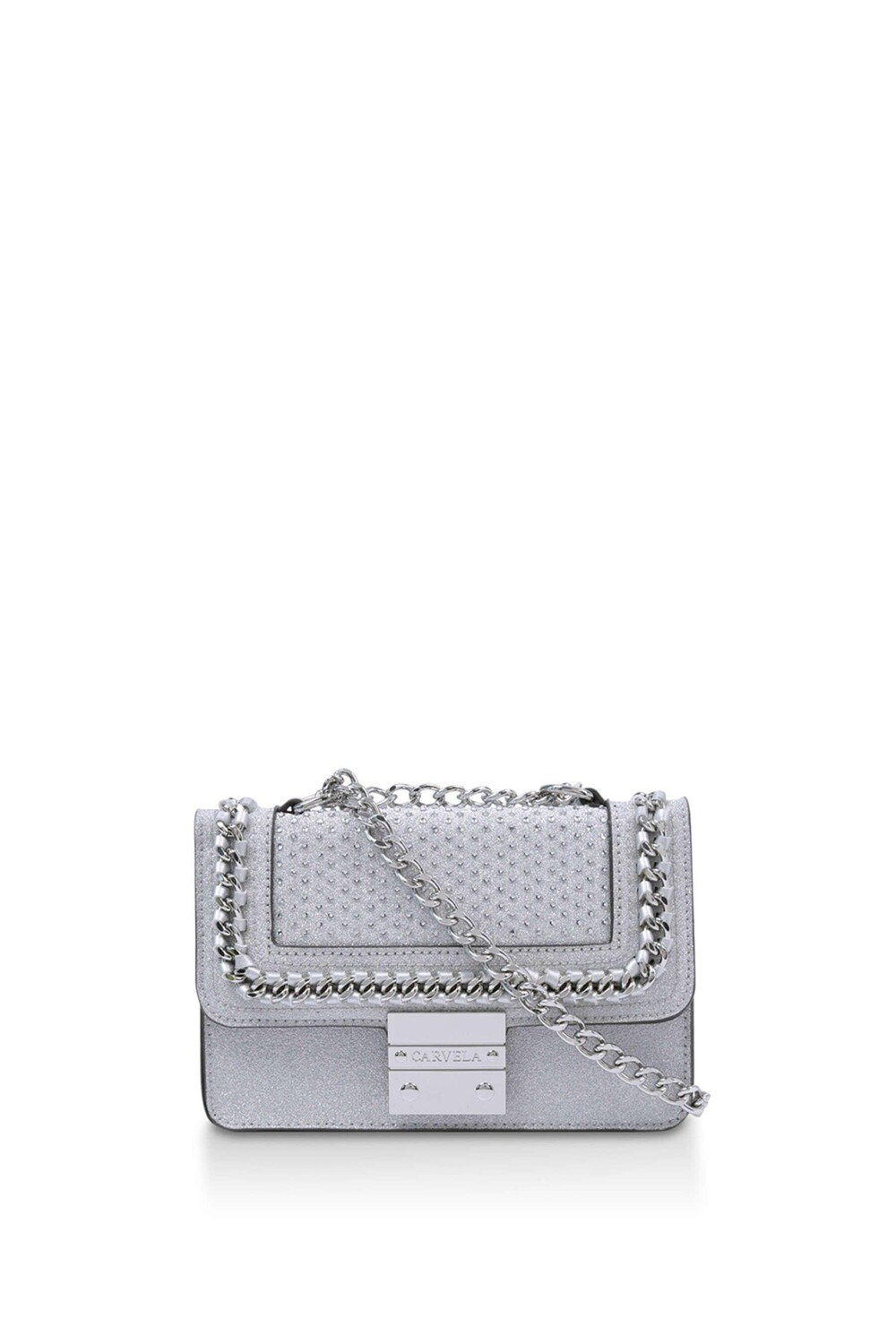 

Сумка с блестками 'Mini Bailey Cross Body' Carvela, серебро