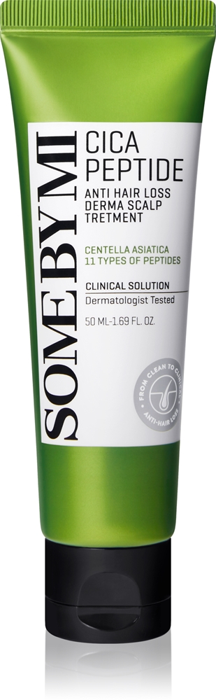 

Увлажняющий и успокаивающий кондиционер Cica Peptide Derma Scalp Treatment против выпадения волос Some By Mi, 50 мл