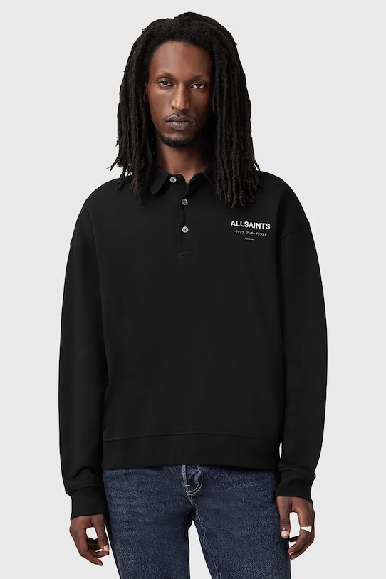 

Хлопковая толстовка UNDERGROUND Allsaints, черный