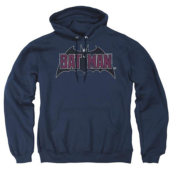 

Толстовка с капюшоном Batman vintage bat logo на темно-синем Licensed Character