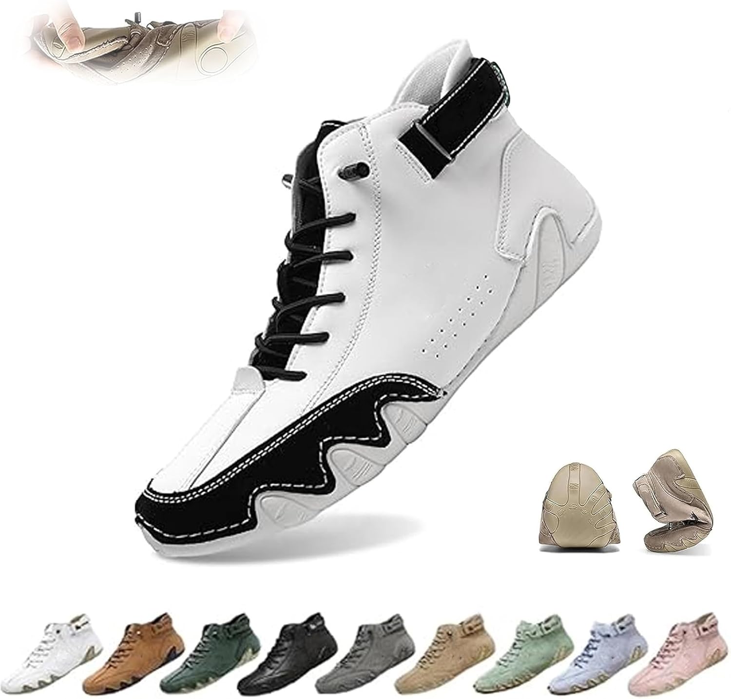 

Ортопедические кроссовки GHTRHSB для женщин и мужчин, противоскользящие обувь для вождения, унисекс, водонепроницаемые, дышащие кроссовки для улицы, белый/черный