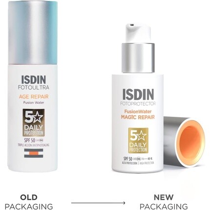 ISDIN FotoUltra Age Repair FW SPF 50 50 мл Ежедневный солнцезащитный крем для лица тройного антивозрастного действия — фото 2