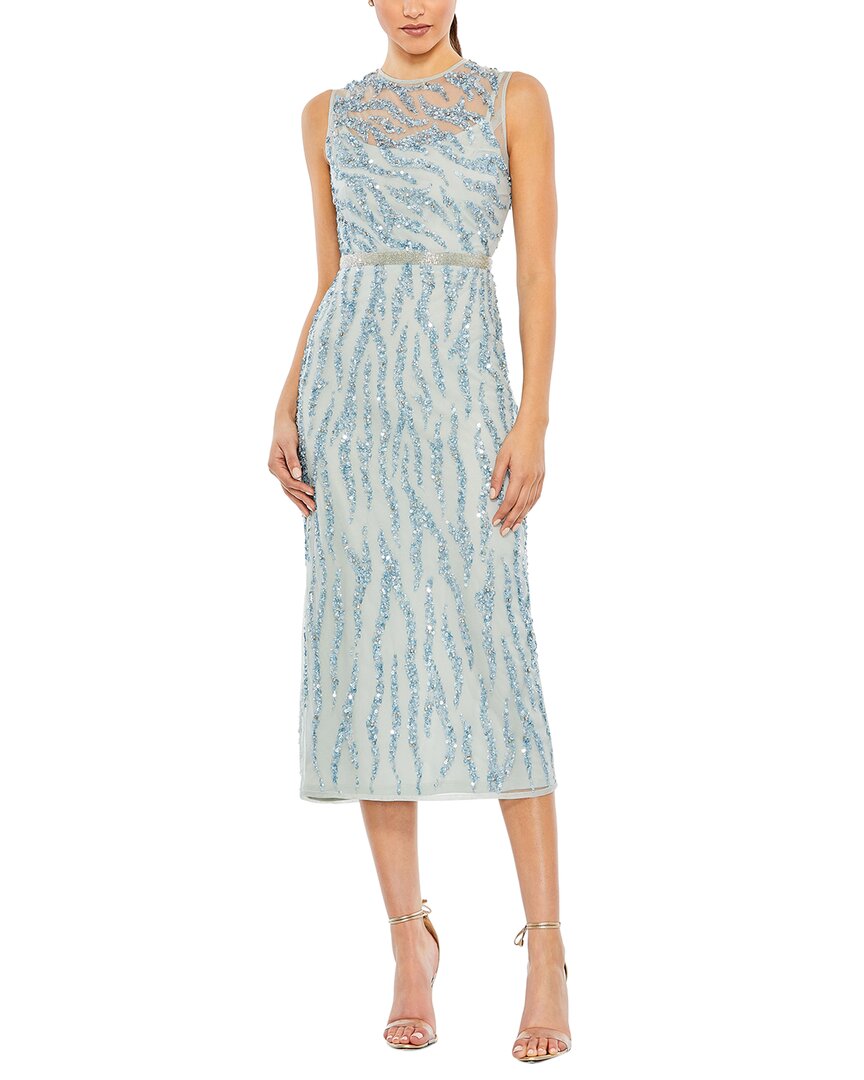 

Платье с отделкой Mac Duggal, синий