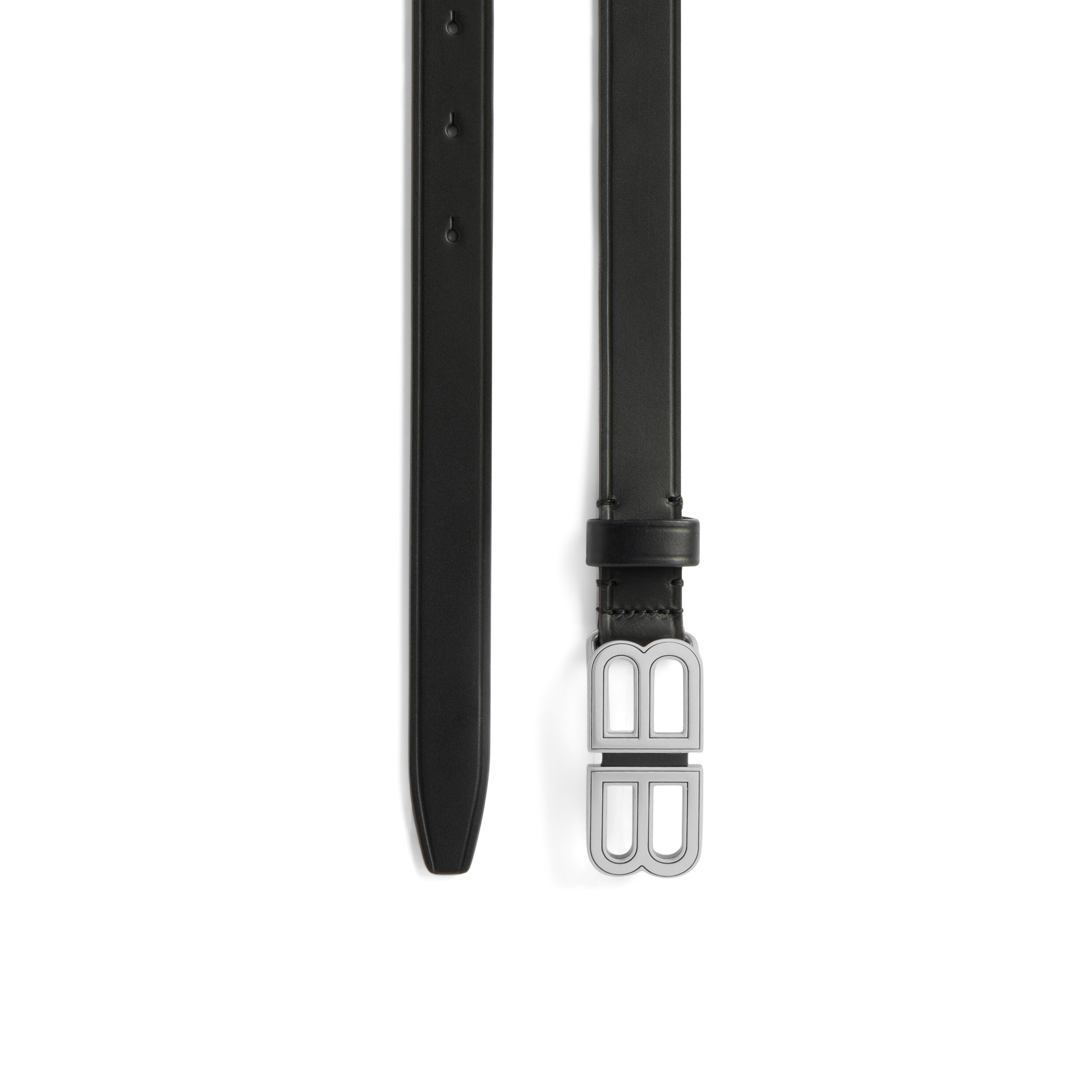 

Тонкий ремень BB Hourglass BALENCIAGA, черный