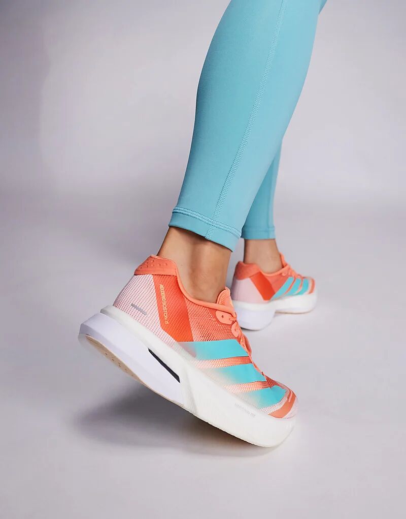 Кроссовки Adidas Running Adizero Boston 13 оранжевого цвета — фото 4