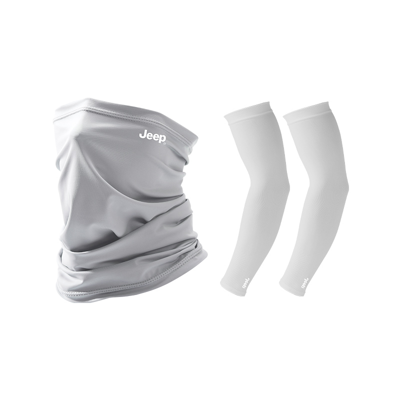 

Шейный платок от солнца из полиэстера для мужчин Jeep, светло-серый