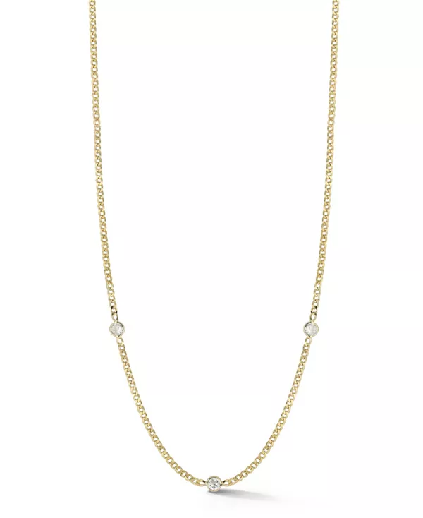 

Серебряное колье с цепочкой панцирного плетения Rachel Zoe, gold