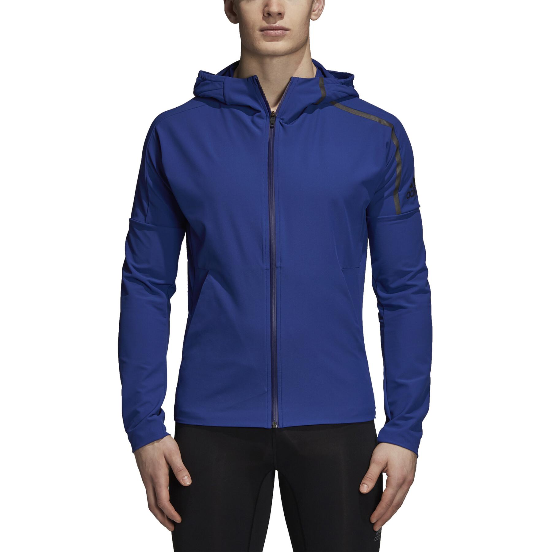 Adidas Куртка ZNE мужская тёмно-синяя, Dark Blue — фото 4