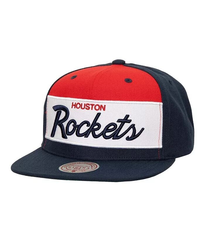 

Мужская белая, темно-синяя кепка Snapback Houston Rockets Retro Sport с цветными блоками и надписью Mitchell & Ness, белый