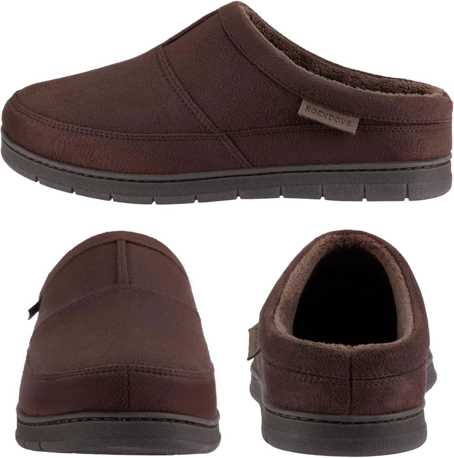 Мужские тапочки RockDove SoftStride из искусственной замши с мемори-пенной стелькой и подошвой для улицы и дома — фото 3