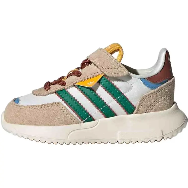 

Adidas Originals Retropy F2 нескользящие амортизирующие низкие детские ботинки White Umber для малышей