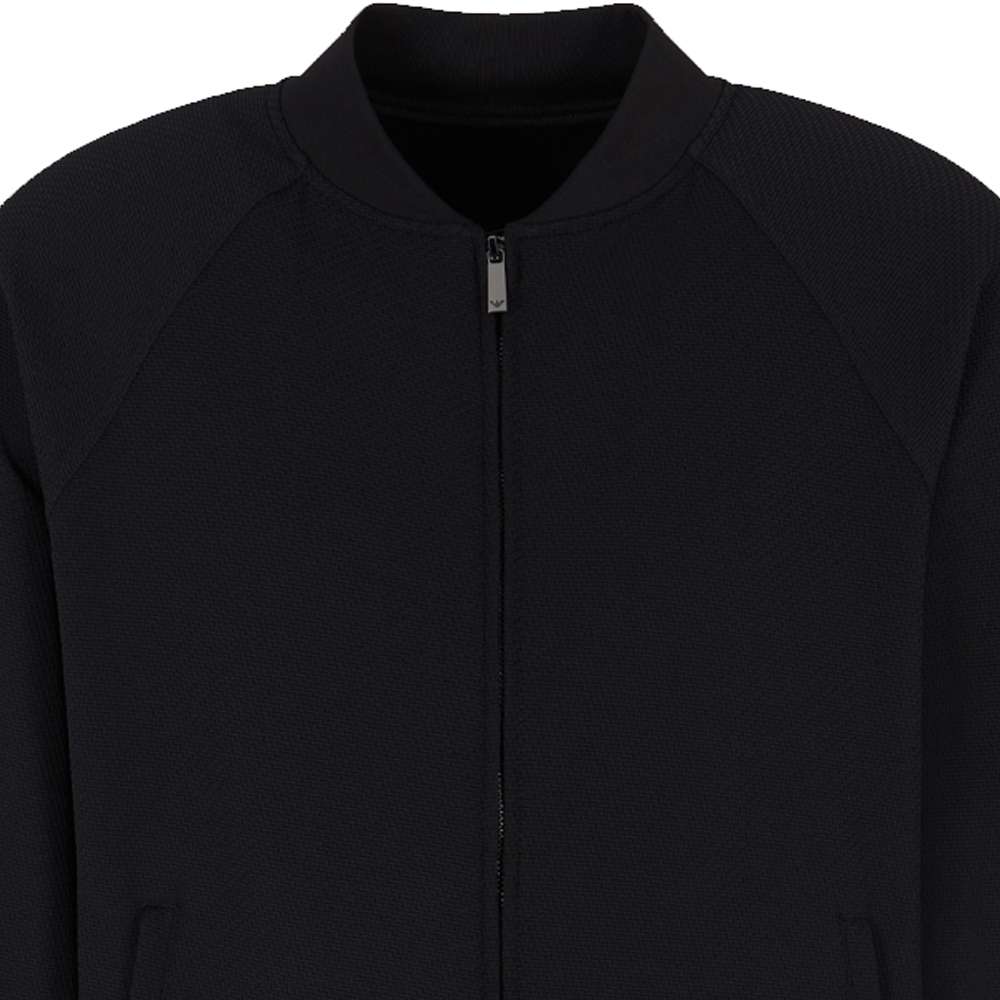 Куртка Double Diagonal Weave Stretch Nylon Jersey Blouson EMPORIO ARMANI, черный — фото 3