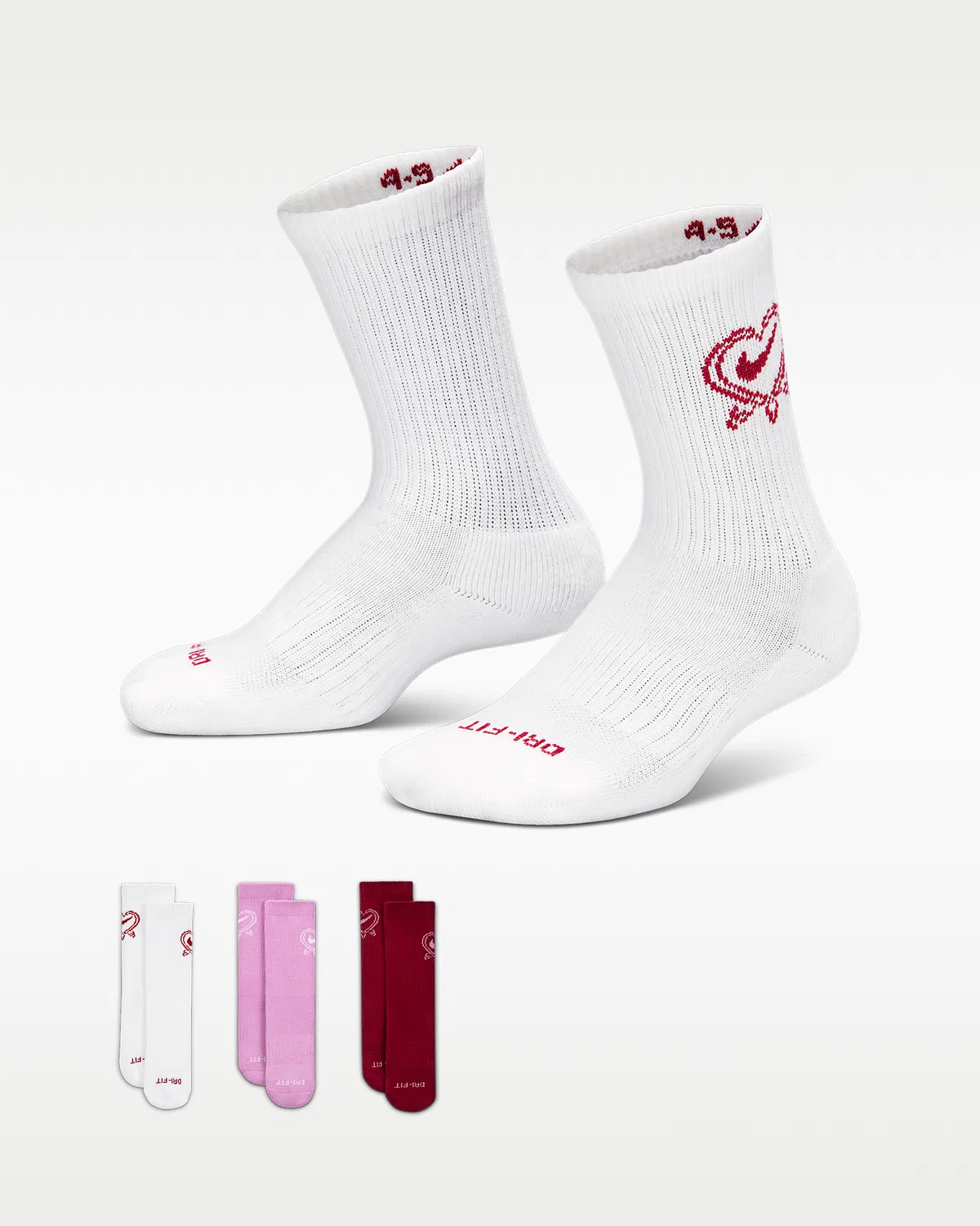 Детские носки Dri-FIT V-day Crew Socks (3 пары) Nike, Sail