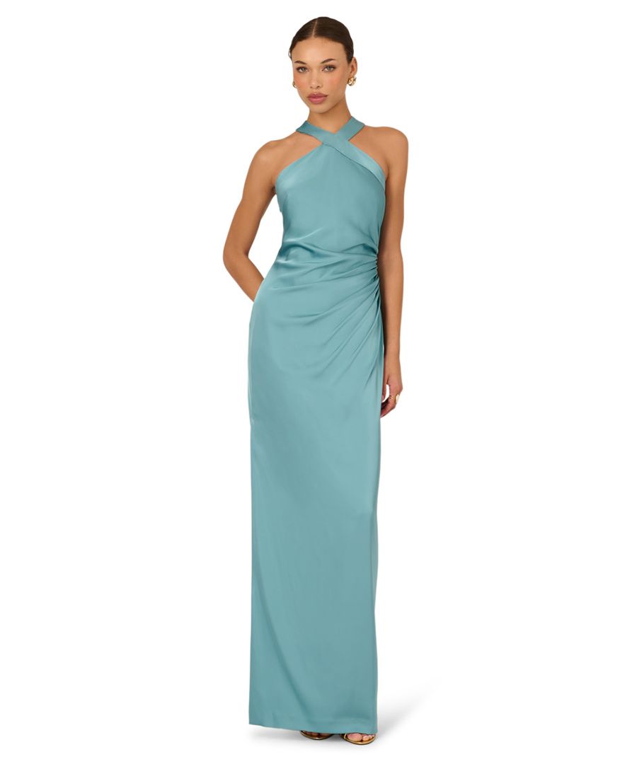 

Женское бальное платье с воротником-халтером Adrianna, Blue Heaven