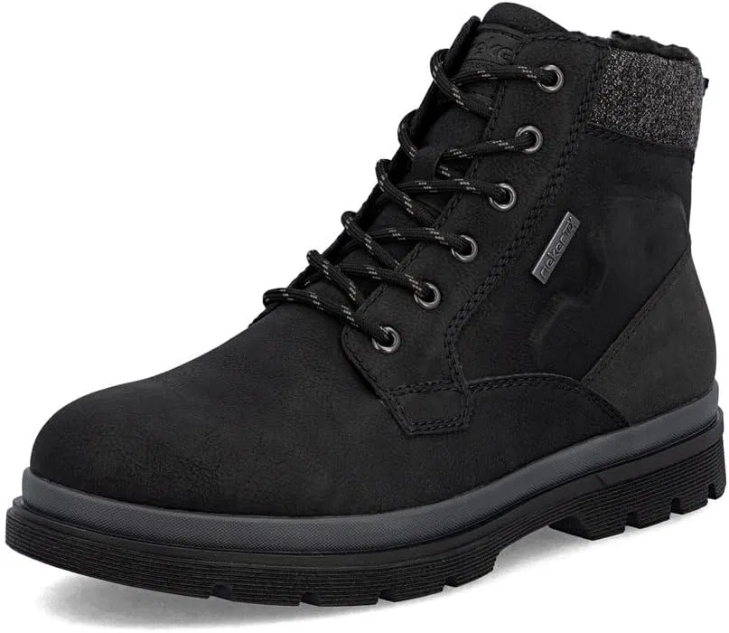 Мужские ботинки Rieker на шнуровке 33224, Black 00