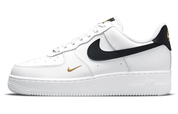 Кроссовки Nike Air Force 1 Low '07 Essential White Black Gold Mini Swoosh Women's