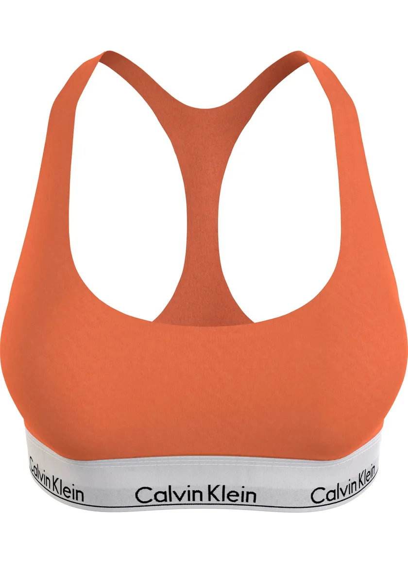 

Бюстгальтер без косточек Calvin Klein Underwear с классическим логотипом CK, цвет Orange