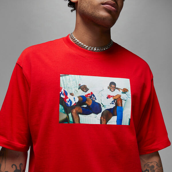 Футболка Air Jordan Graphic T-Shirt 'Red', красный — фото 3