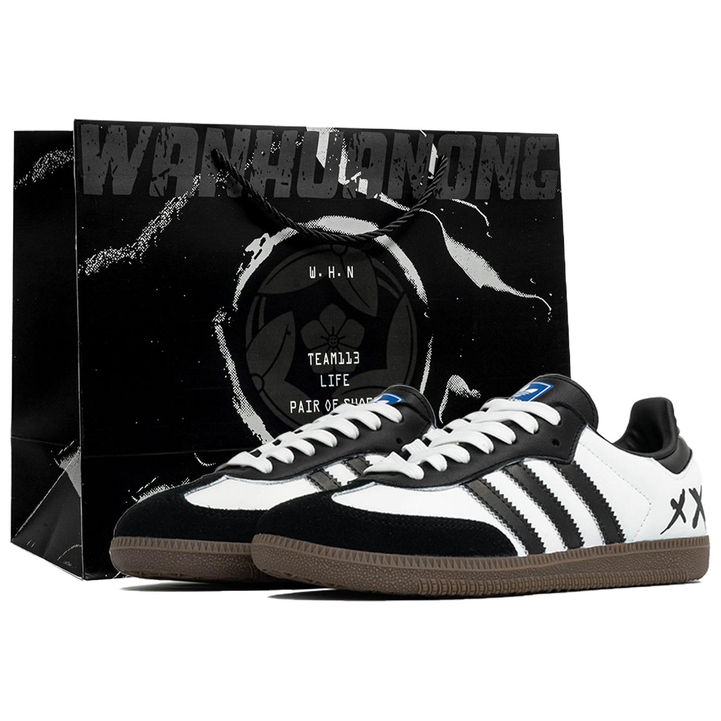 

Самба OG Wan Hua Nong, Mo Diao, шоппинг-сумка устойчивая к истиранию низкие немецкие армейские кроссовки unisex Adidas Originals, черный/белый