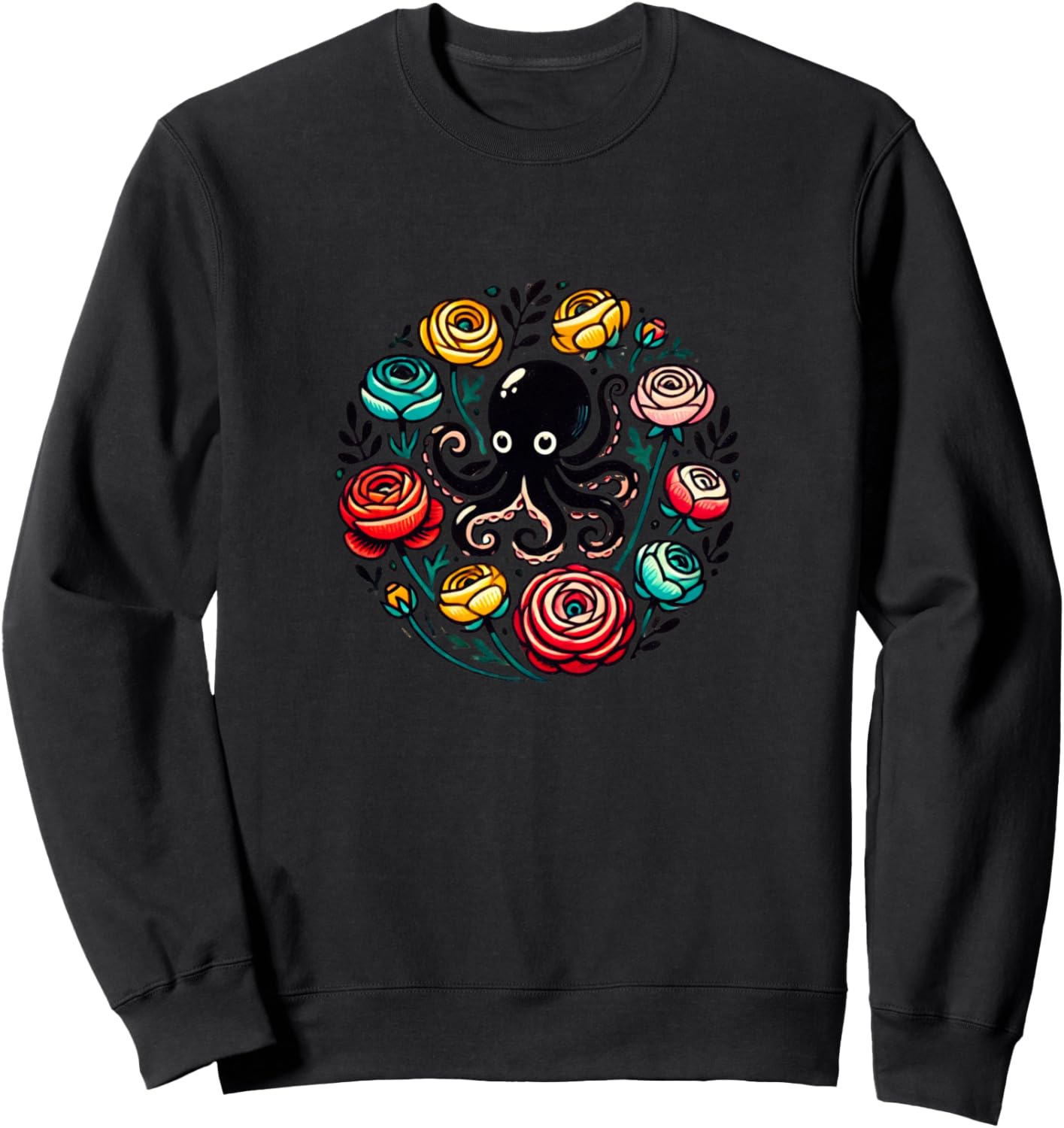 

Толстовка с изображением осьминога и лютика Octopus Lovers Snugg, черный