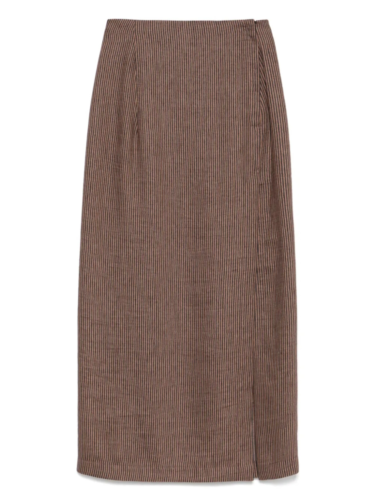 

Юбка миди в полоску Alysi, коричневый
