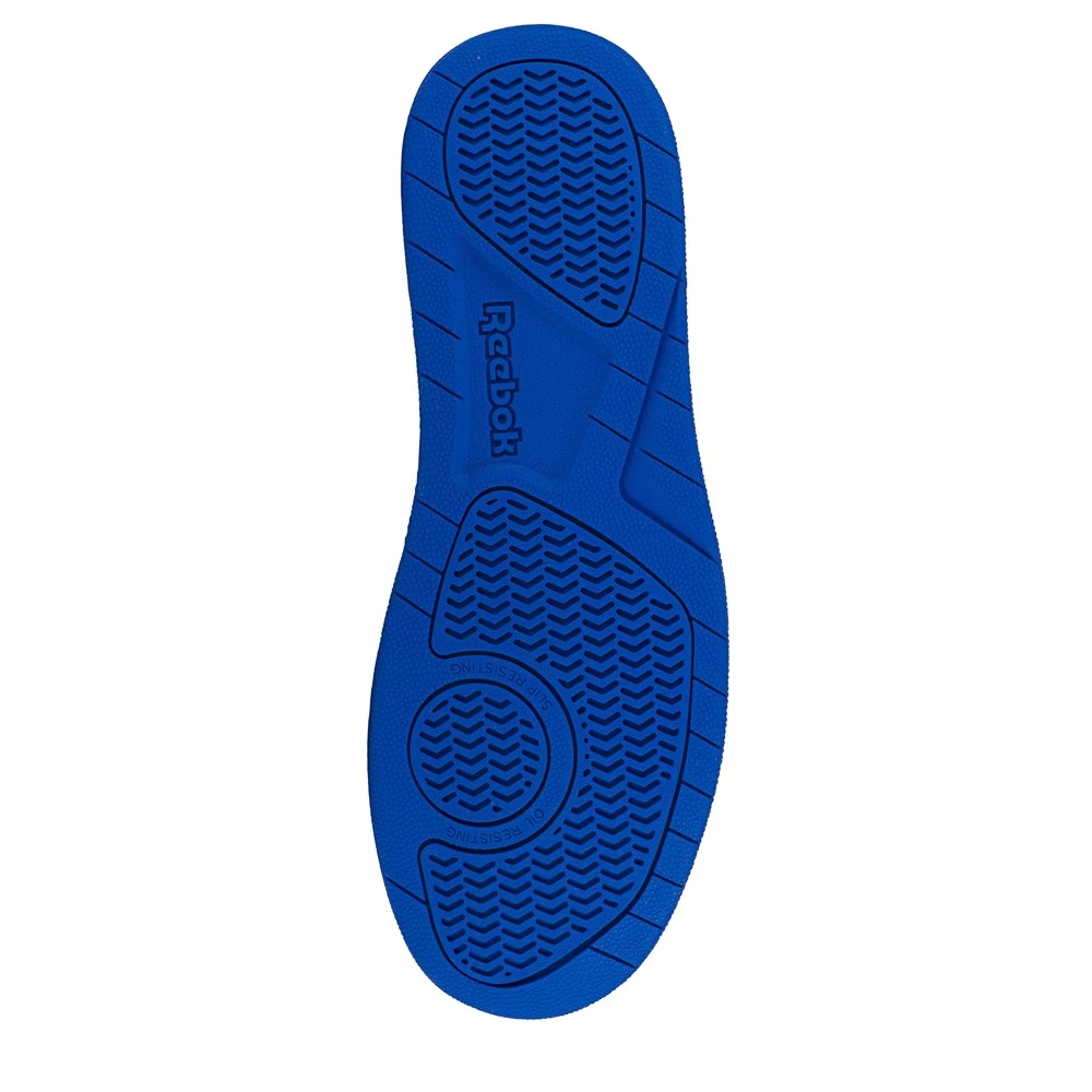 Высокие кроссовки с композитным носком Reebok Work Bb4500, grey/cobalt blue leather — фото 4