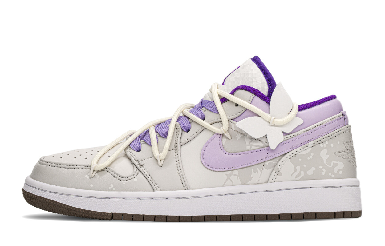 

Баскетбольные кроссовки Air 1 Vintage женские с низким верхом серо-фиолетовый Jordan