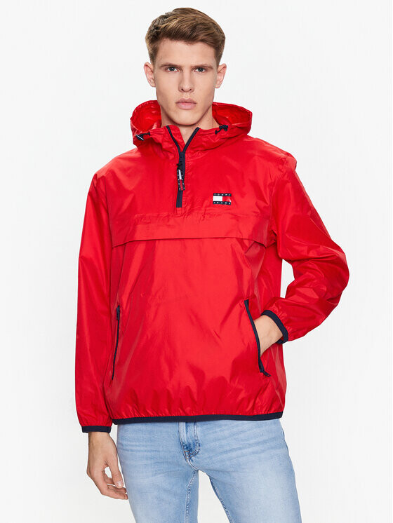 

Анорак regular fit Tommy Jeans, красный