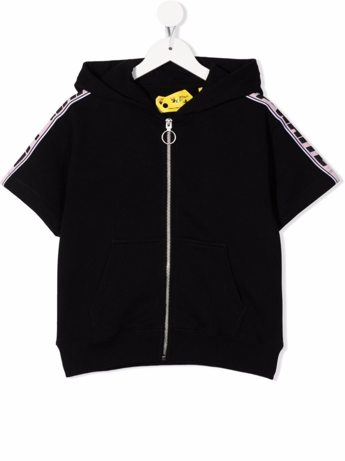 

Off-White Kids худи с короткими рукавами и логотипом, черный