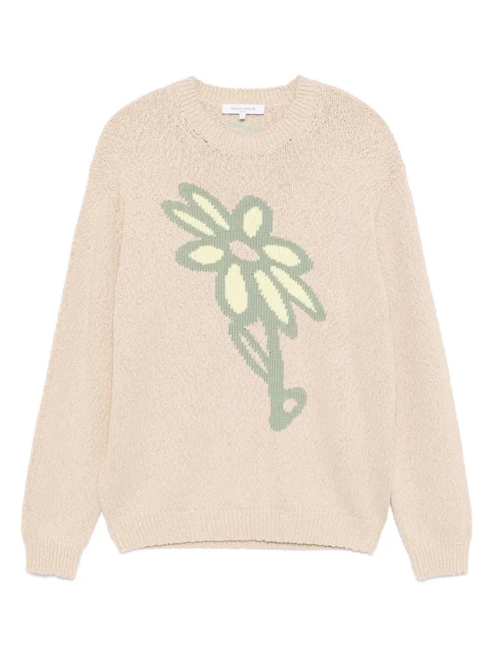 

Джемпер Abstract Daisy вязки интарсия Maison Kitsuné, нейтральный