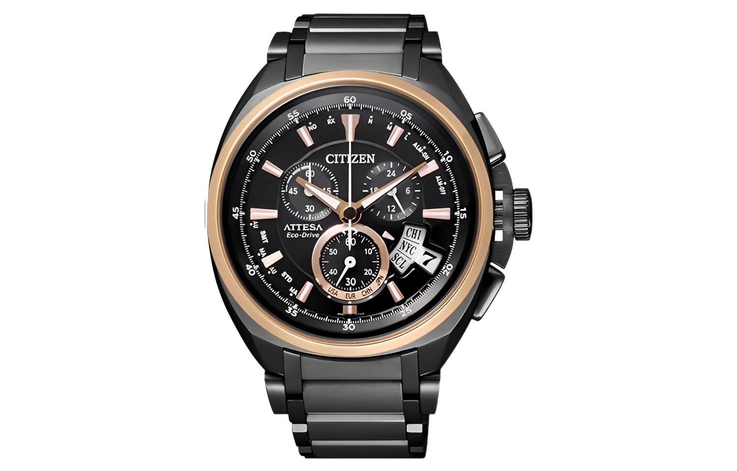 

CITIZEN Часы Ecology Drive Collection Solar Quartz Movement Titanium Strap Watch Men's Watch Black Dial, Black Dial