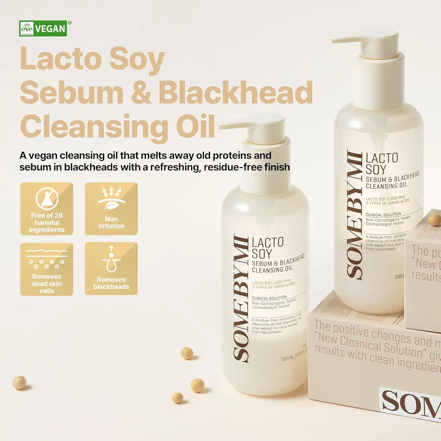 Средство для снятия макияжа Some By Mi — Очищающее масло «Lacto Soy Sebum and Blackhead» от — фото 2
