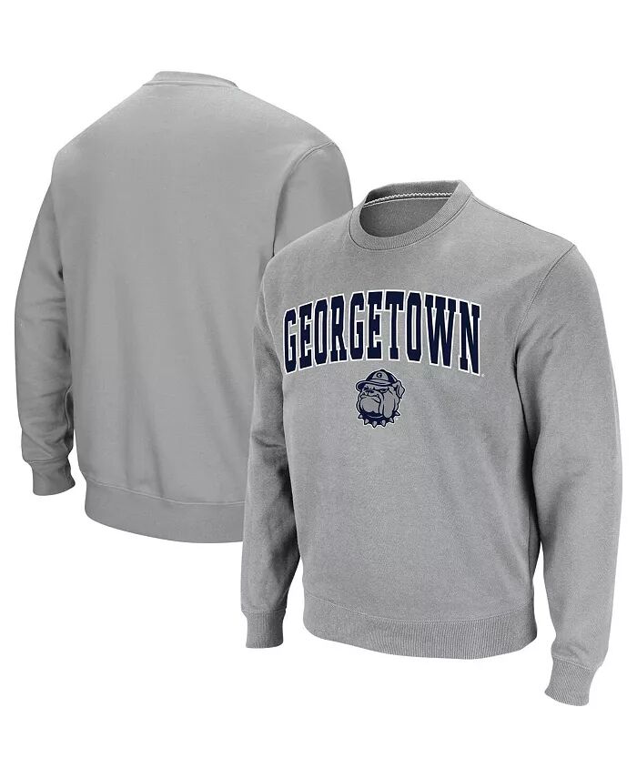 

Мужская толстовка Georgetown Hoyas Arch and Logo с круглым вырезом Colosseum, серый