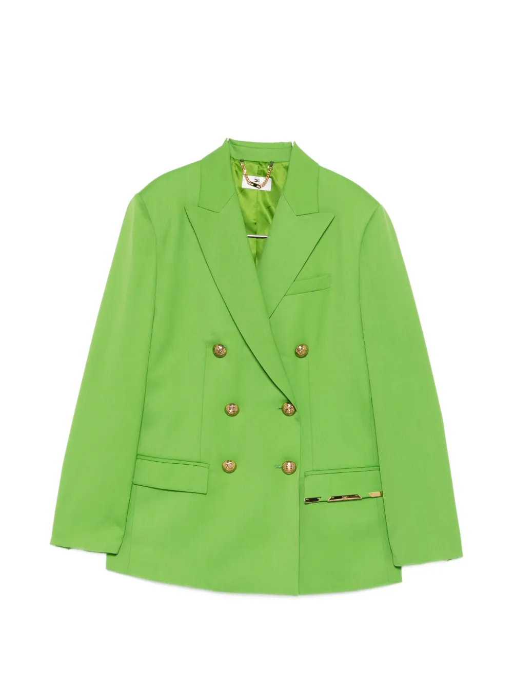 

Двубортный пиджак на пуговицах Elisabetta Franchi, зеленый