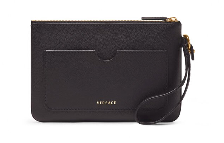 Кошелек-клатч из телячьей кожи La Medusa Regular женский черный VERSACE — фото 2