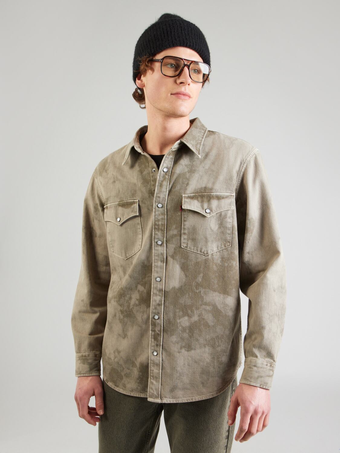 LEVI'S  Рубашка на пуговицах Regular fit 'Relaxed Fit Western Shirt' в цвете хаки, пастельно-зеленый — фото 3
