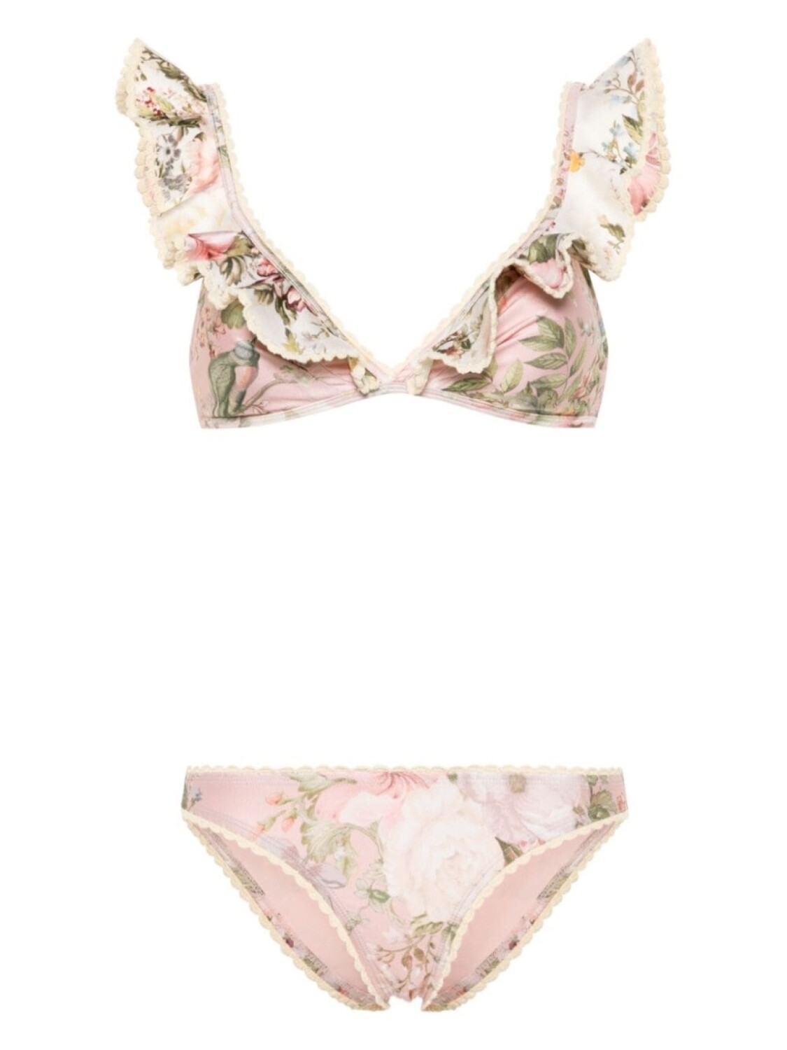 

ZIMMERMANN бикини Waverly в технике кроше, розовый