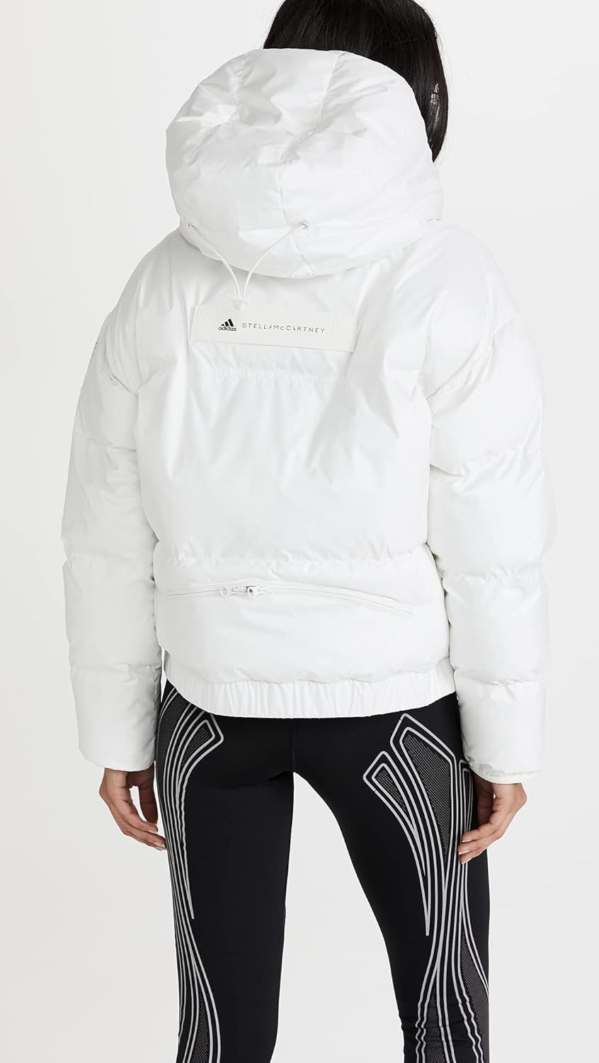 Женский пуховик Adidas Stella McCartney укороченный, облачно-белый — фото 3