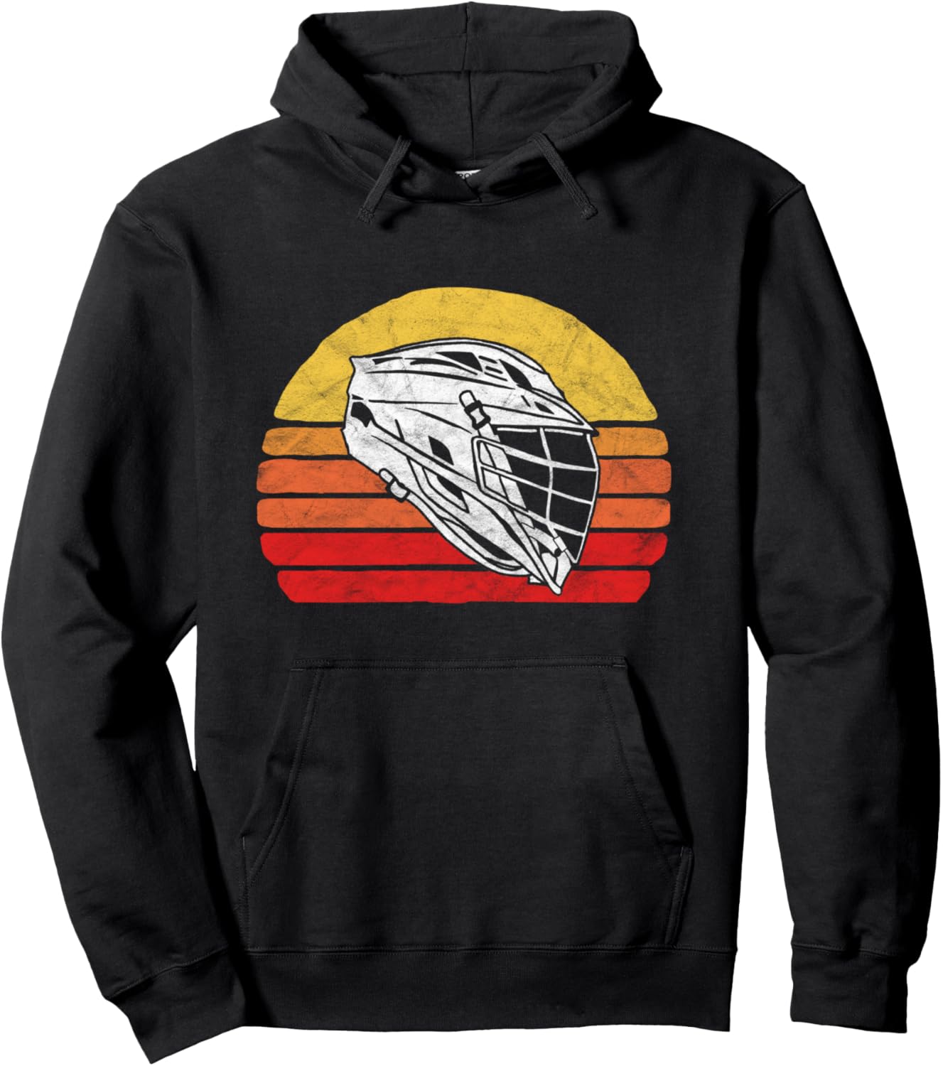 

Ретро-шлем для лакросса, дизайн Lax и винтажная толстовка Sunset в стиле 80-х Vintage Lacrosse Threads Co., черный